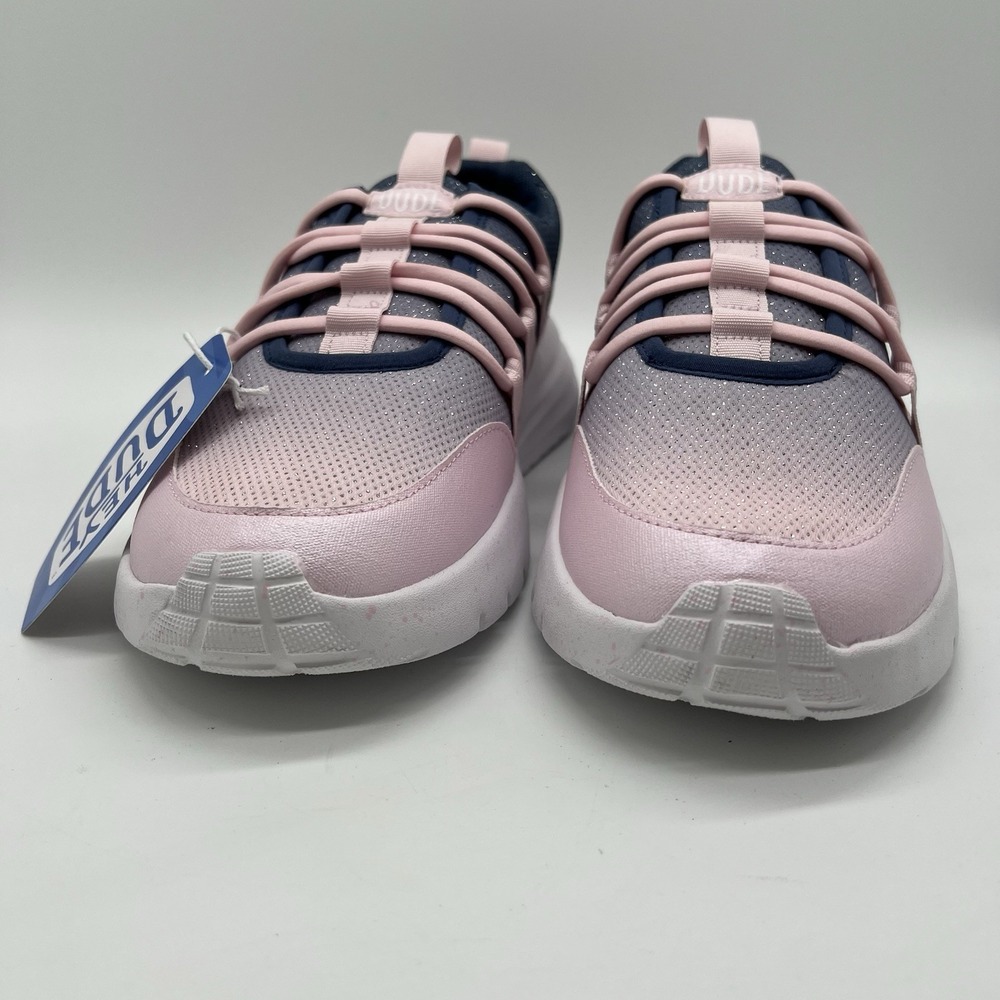 Hey Dude Shoes Sirocco Trek Y Shimmer Girls Sz‎ J7 Petal Pink/Navy New - Picture 6 of 12
